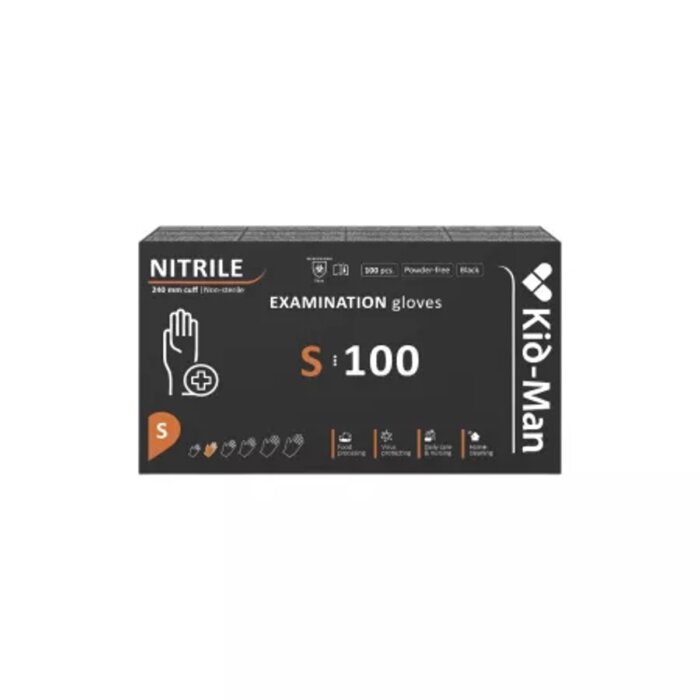 Manusi de nitril negre, nepudrate, marimea M, ambalate la 100 bucati, ideale pentru uz medical, cosmetic sau industrial. Ofera protectie ridicata, rezistenta la rupere si confort sporit, fiind o alternativa sigura la latex, fara risc de alergii. Klaus Distribution Manusi de nitril negre, nepudrate, marimea M, ambalate la 100 bucati, ideale pentru uz medical, cosmetic sau industrial. Ofera protectie ridicata, rezistenta la rupere si confort sporit, fiind o alternativa sigura la latex, fara risc de alergii. Klaus Distribution
