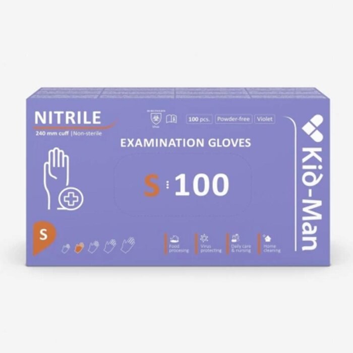 Manusi de nitril violet, nepudrate, marimea M, ambalate la 100 bucati, ideale pentru uz medical, cosmetic sau industrial. Ofera protectie ridicata, rezistenta la rupere si confort sporit, fiind o alternativa sigura la latex, fara risc de alergii. Klaus Distribution Manusi de nitril violet, nepudrate, marimea M, ambalate la 100 bucati, ideale pentru uz medical, cosmetic sau industrial. Ofera protectie ridicata, rezistenta la rupere si confort sporit, fiind o alternativa sigura la latex, fara risc de alergii. Klaus Distribution
