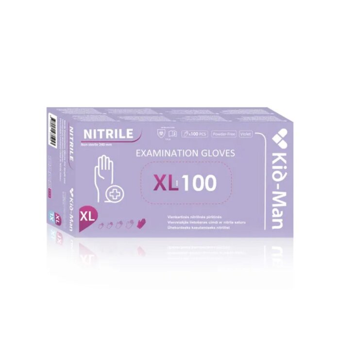 Manusi de nitril violet, nepudrate, marimea M, ambalate la 100 bucati, ideale pentru uz medical, cosmetic sau industrial. Ofera protectie ridicata, rezistenta la rupere si confort sporit, fiind o alternativa sigura la latex, fara risc de alergii. Klaus Distribution Manusi de nitril violet, nepudrate, marimea M, ambalate la 100 bucati, ideale pentru uz medical, cosmetic sau industrial. Ofera protectie ridicata, rezistenta la rupere si confort sporit, fiind o alternativa sigura la latex, fara risc de alergii. Klaus Distribution